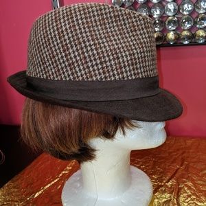 Vintage plaid fedora.